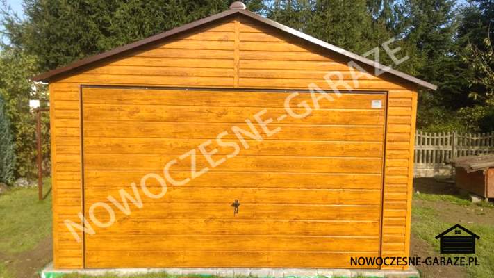 Garaż 3.5x6m Złoty dąb jasny