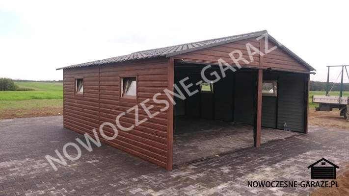 Garaż 6x6m Orzech