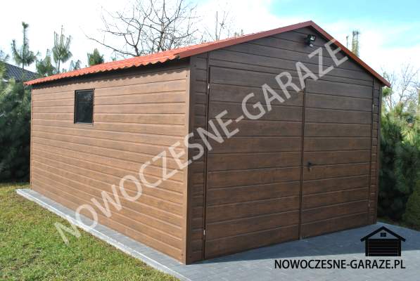 Garaż 3.5x5.5m Orzech