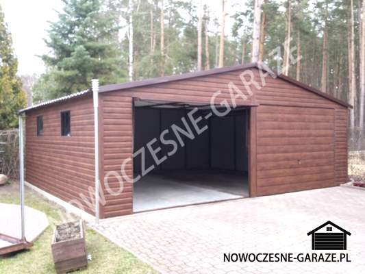 Garaż 7x7m Orzech